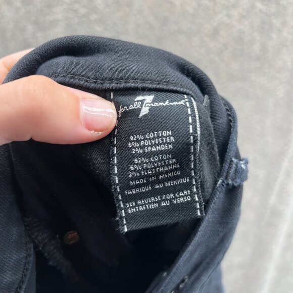 7 For All Mankind Jeans Mens 38 Black Paxtyn Luxe Performance Skinny Fit - Picture 4 of 13